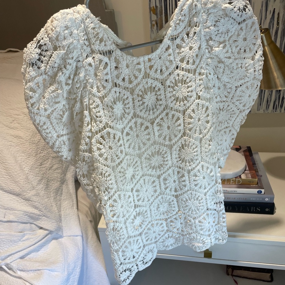 White lace top with under slip